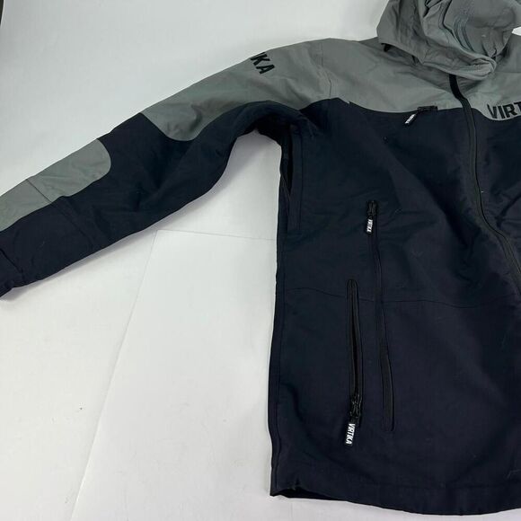 Virtika Europe Vir-Tek Shell Jacket Size L Specter Black/gray Hoodie Ski Snow - Picture 4 of 13